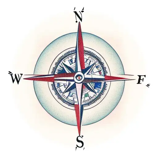 A traditional-style compass with money symbols instead of cardinal directions, representing the client's love for navigating the financial world tattoo design idea