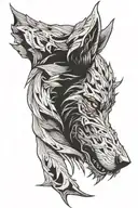 Witcher wolf  tattoo design idea
