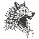 Witcher wolf  tattoo design idea