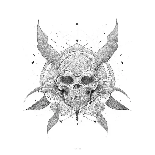 Saulo geometric swamp  tattoo design idea