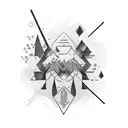 Saulo geometric swamp  tattoo design idea