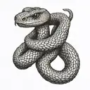 snake on finger tattoo design idea