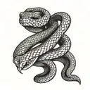 snake on finger tattoo design idea