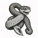snake on finger tattoo design idea