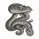 snake on finger tattoo design idea