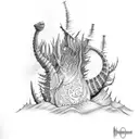 Loch Ness monster AND thistles tattoo design idea