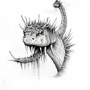 Loch Ness monster AND thistles tattoo design idea