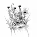 Loch Ness monster AND thistles tattoo design idea