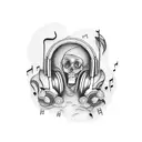 music depressione anxiety rap  tattoo design idea