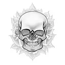 Rose spider skull web tattoo design idea