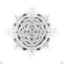sacred geometry fractals Fibonacci sequence suminagashi  tattoo design idea
