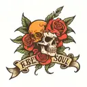 rebel soul napis tattoo design idea