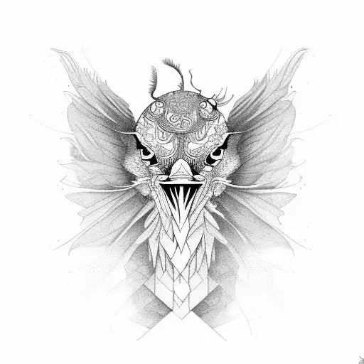 herons tattoo design idea