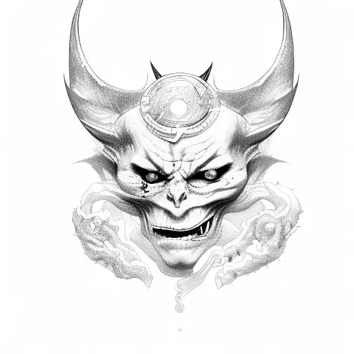 reborn walked out of the the devil's fire drug dealing hustler OG Goon Gang rrpping tattoo design idea