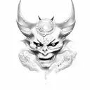 reborn walked out of the the devil's fire drug dealing hustler OG Goon Gang rrpping tattoo design idea