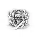 reborn walked out of the the devil's fire drug dealing hustler OG Goon Gang rrpping tattoo design idea