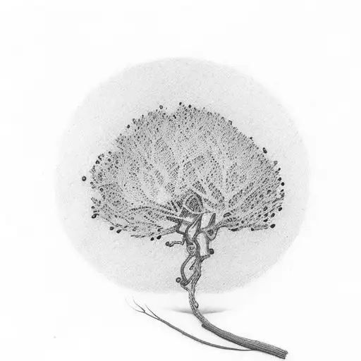 mustard seed tree branch tattoo design idea