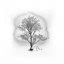 mustard seed tree branch tattoo design idea
