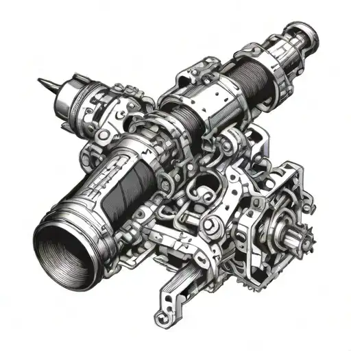 Incorporate intricate welding patterns into a mechanical-themed sleeve tattoo tattoo design idea