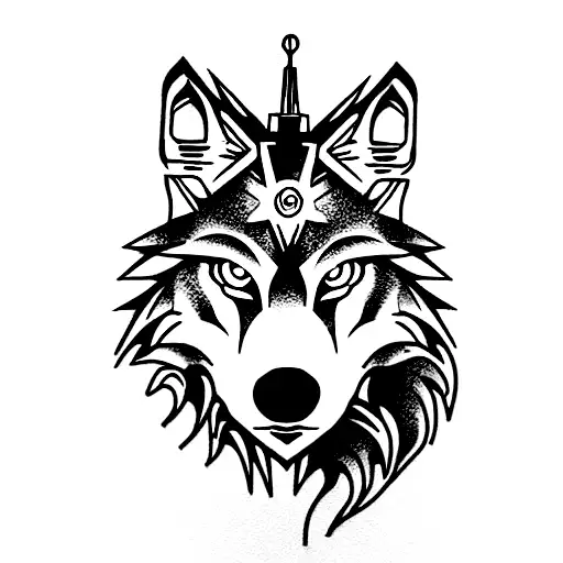 steampunk full-body wolf best never rest tattoo design idea