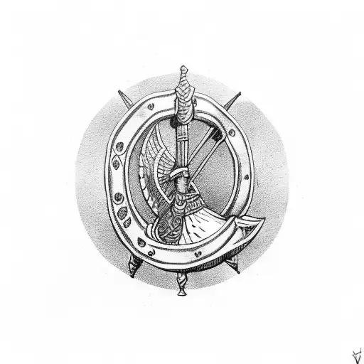 viking ship tattoo design idea