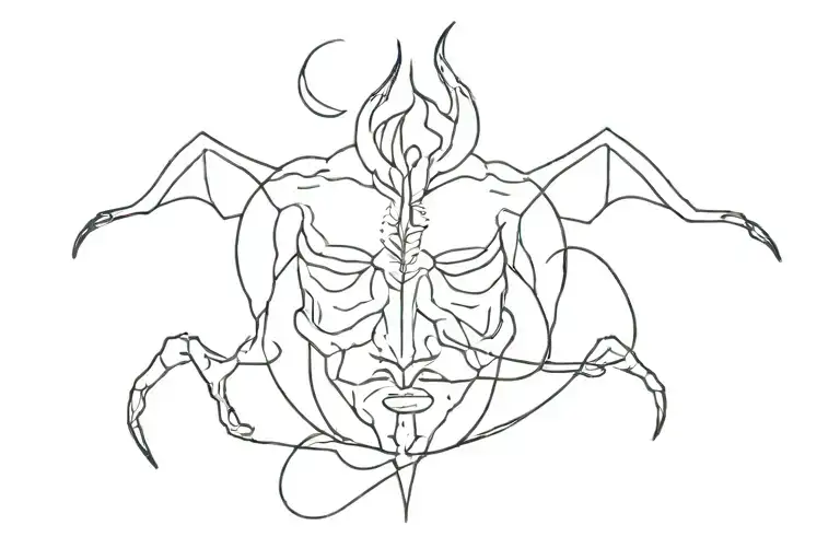 love me like my demons do tattoo design idea