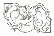 love me like my demons do tattoo design idea