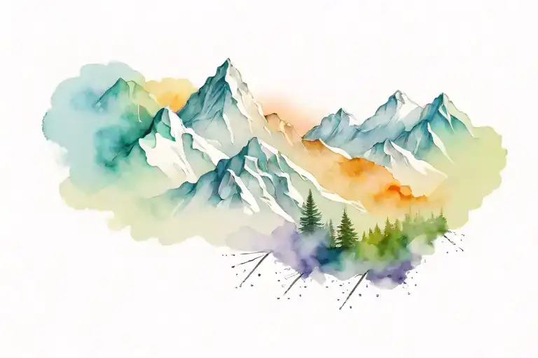 tatras mountain from slovakia tattoo design idea