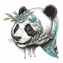 Panda bear tattoo design idea
