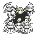 ninja turtles all tattoo design idea