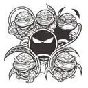 ninja turtles all tattoo design idea