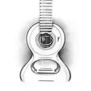Guitar strings transforming into a biblical scripture tattoo design idea