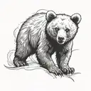bear cub tattoo design idea