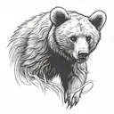 bear cub tattoo design idea