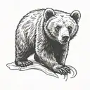 bear cub tattoo design idea