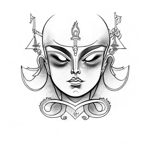 Themis s the goddess and personification of justice, divine order, law, and cust tattoo design idea