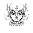 Themis s the goddess and personification of justice, divine order, law, and cust tattoo design idea