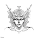 Themis s the goddess and personification of justice, divine order, law, and cust tattoo design idea