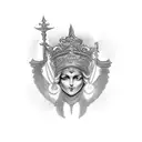 Themis s the goddess and personification of justice, divine order, law, and cust tattoo design idea