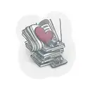 Magical bookshelf filled with floating spell books tattoo design idea