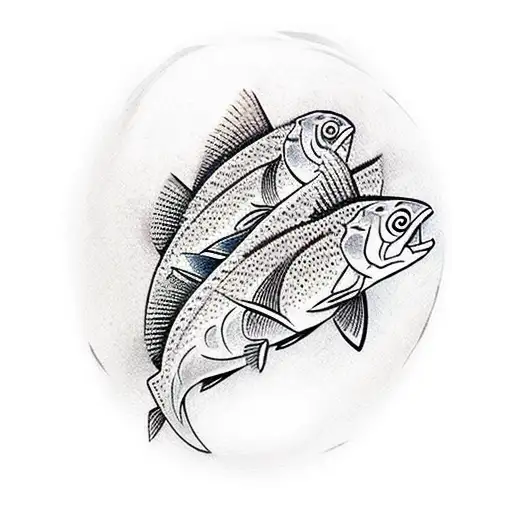 Trout tattoo design idea