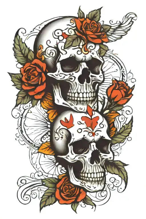 memento mori memento vivere tattoo design idea