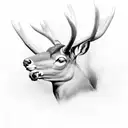 mule deer with bike chain and apricots tattoo design idea