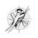 Sparrow tattoo design idea