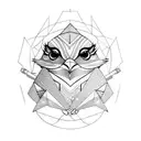 Sparrow tattoo design idea