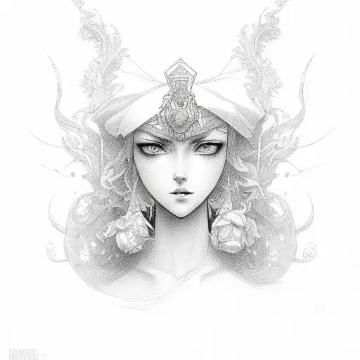 deusa Diana tattoo design idea