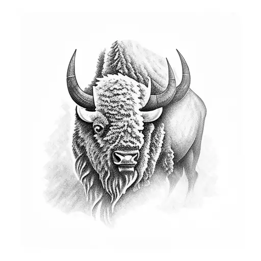 bison grand canyon tattoo design idea