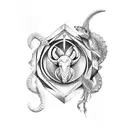 aries with pisces tattoo design idea