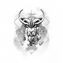 aries with pisces tattoo design idea