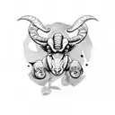 aries with pisces tattoo design idea